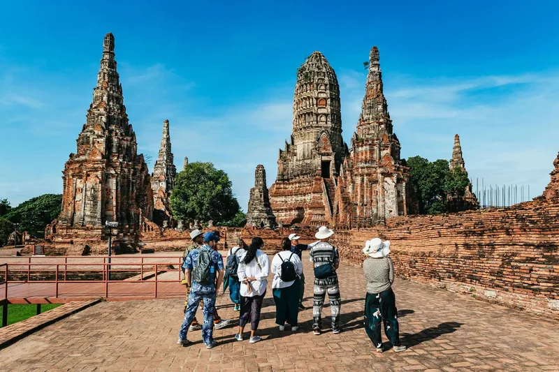 The triple royal chedis of Wat Phra Si Sanphet on the Ayutthaya temple tour from Bangkok with lunch